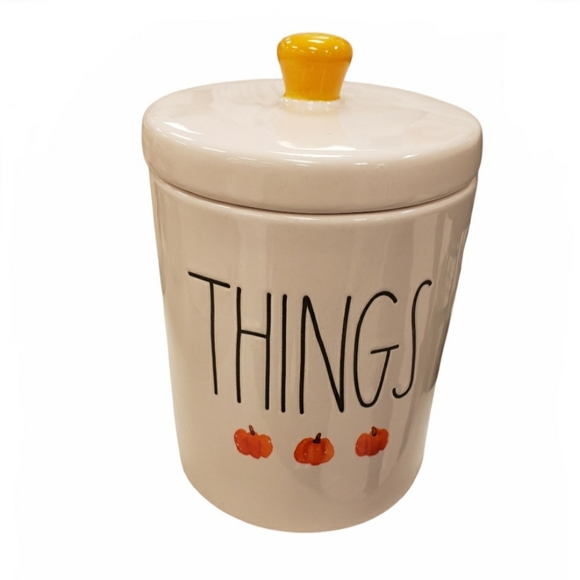 Rae Dunn Other - Rae Dunn THINGS Fall Pumpkins Ceramic Canister Jar NEW